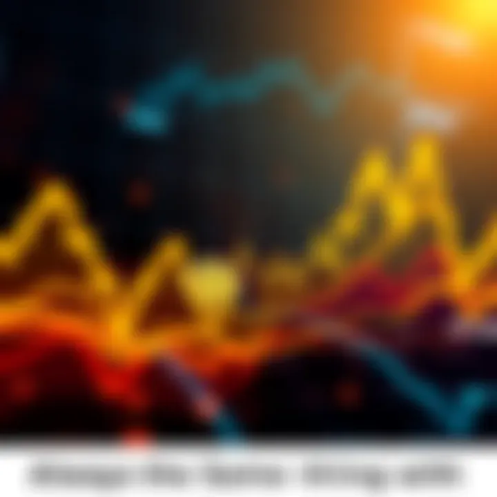 Graph showing the cyclical rise and fall of Bitcoin prices with a visual representation of market trends