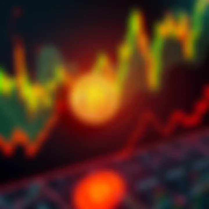 A Bitcoin price chart showing an upward trend, indicating a potential surge in value.