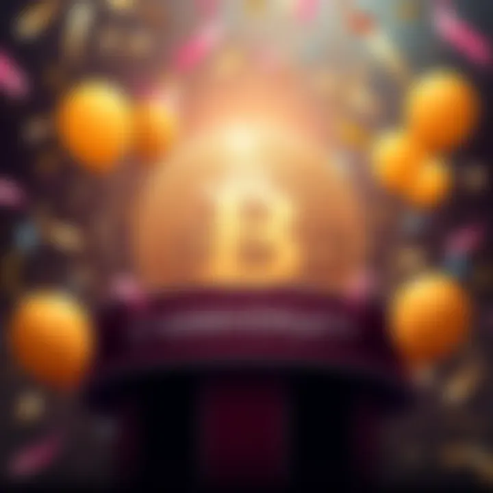 Celebrating Bitcoin's 17th Anniversary A graphic showing Bitcoin's logo with festive elements like balloons and confetti, symbolizing its 17th anniversary celebration.