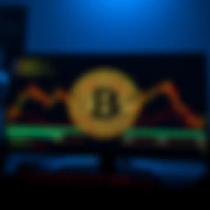 The original Bitcoin logo on a computer screen with early cryptocurrency graphics.