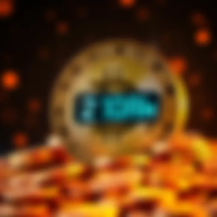 Bitcoin symbol with a counter showing 20 million mined coins, highlighting the availability of only 1 million left for mining