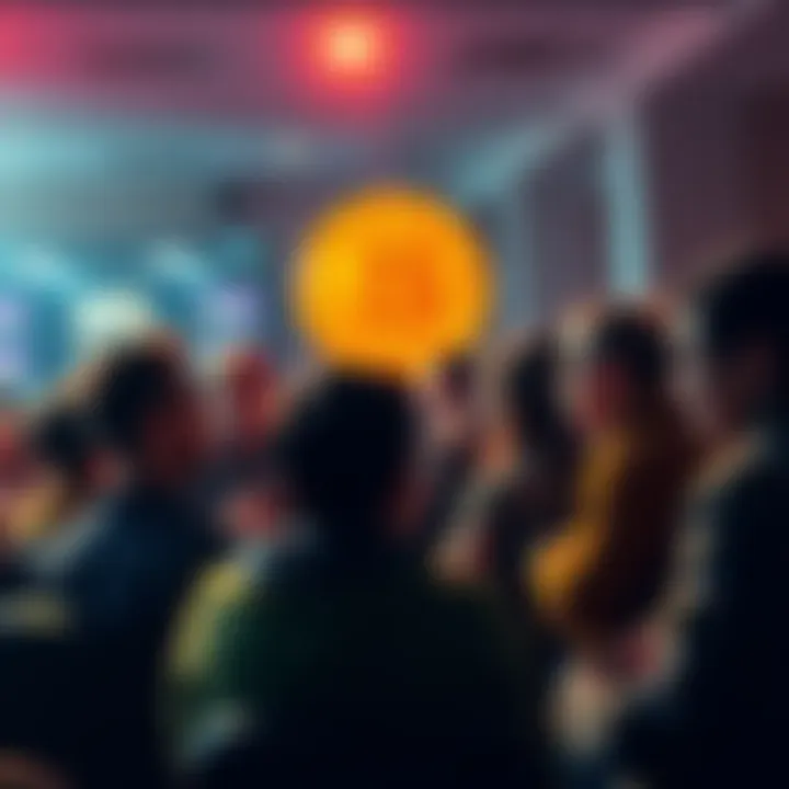 Bitcoin Appreciation A group of cryptocurrency enthusiasts discussing Bitcoin trends in a lively forum setting, sharing ideas and opinions.
