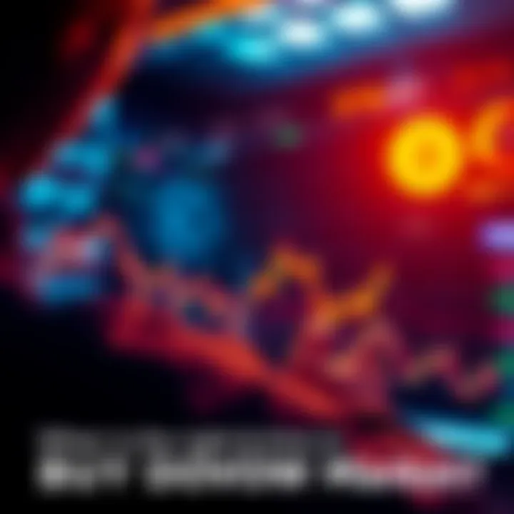 A person looking at a graph of Bitcoin prices, planning the best time to invest during a market downturn