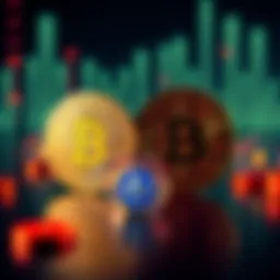 Bitcoin and Cardano logos alongside DeFi icons Logos of Bitcoin and Cardano with symbols representing decentralized finance services