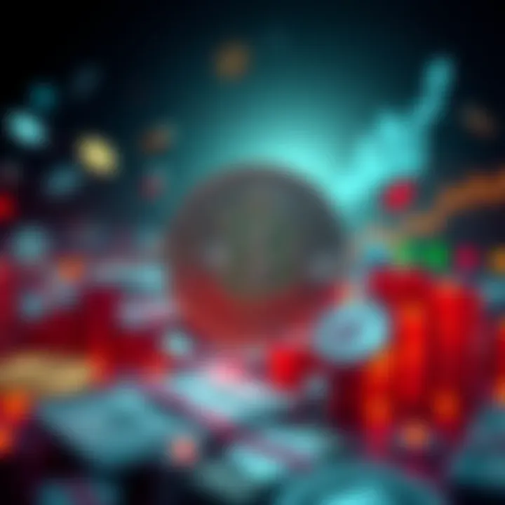 A visual representation showing a Bitcoin symbol amidst symbols of cash and a sluggish graph, indicating concerns over Bitcoin's future.