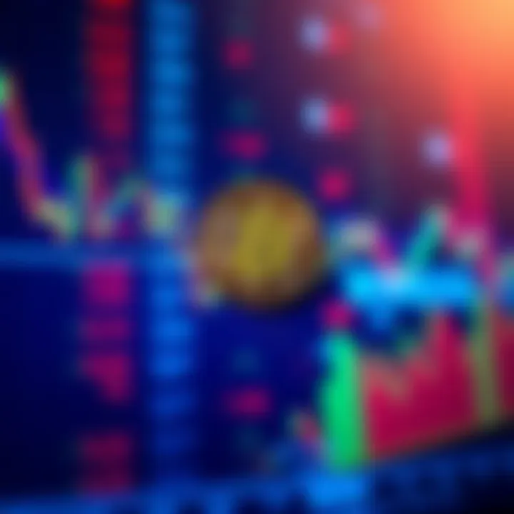 A visual representation of Bitcoin market charts showing a downward trend and a break symbol, indicating a pause in trading activity.
