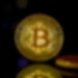 A Bitcoin symbol illuminated with a clear sign, representing transparency in finance.