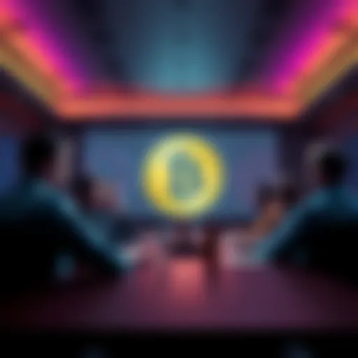 A group of people discussing Bitcoin Core governance and decision-making in a meeting room