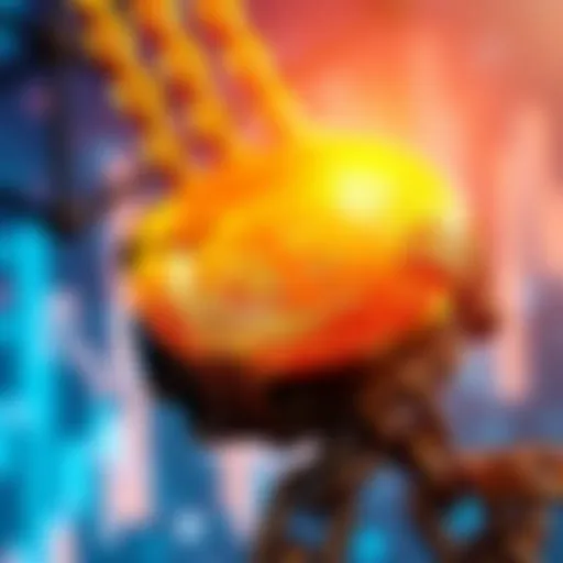 A visual representation of Bitcoin wrapped in chains, illustrating the concept of wrapped Bitcoin in decentralized finance.