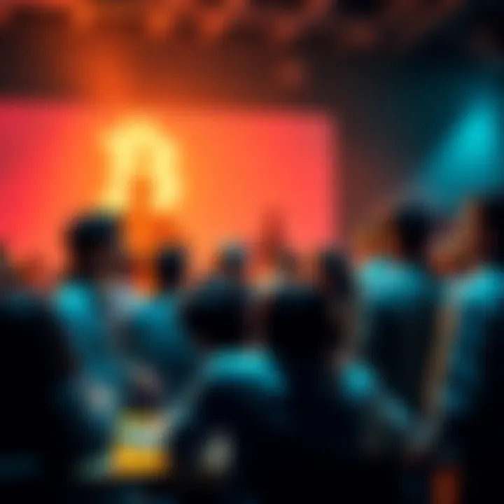 People engaging in a lively discussion about Bitcoin in a forum setting.