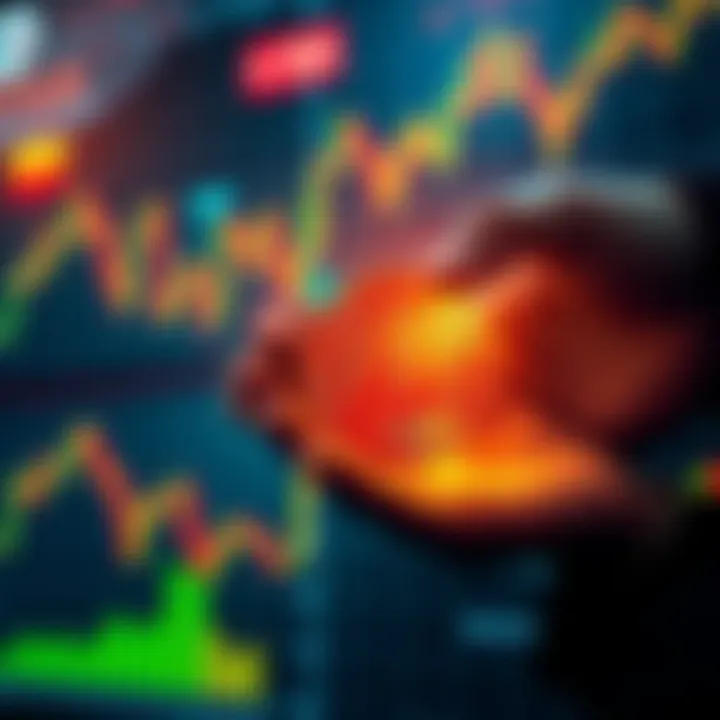 Bitcoin Emergency Fund A person holding a Bitcoin symbol while surrounded by financial charts and recession indicators