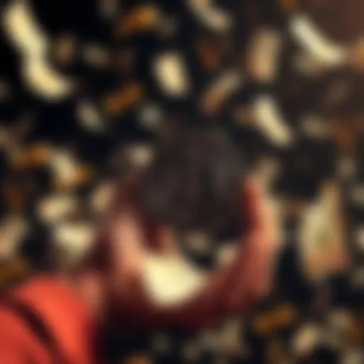 A person holding a Bitcoin symbol while looking at falling fiat currency bills, representing the contrast between cryptocurrencies and traditional money.