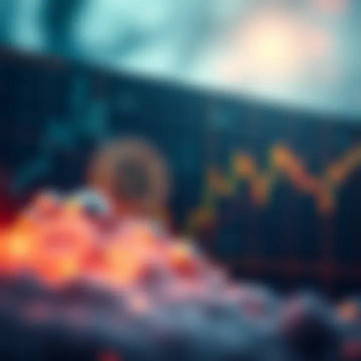 A chart showing Bitcoin price fluctuations with a downward trend and speculation about future prices