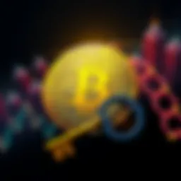 A visual representation of a Bitcoin fork proposal, featuring a Bitcoin symbol and a key symbol suggesting access to funds from Mt. Gox.