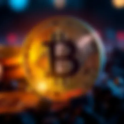 A Bitcoin symbol surrounded by a question mark representing uncertainty about its future