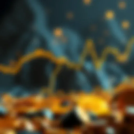 A visual comparison of ETF flows between Bitcoin and gold, showing an upward trend for Bitcoin and a downward trend for gold, highlighting capital rotation in investments.
