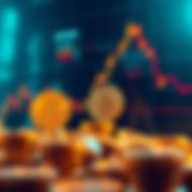 Graph showing rising Bitcoin prices and declining gold prices after tariff deal