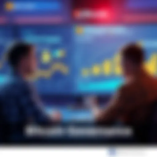 A group of people discussing Bitcoin governance issues, with charts and graphs on a screen showing mining support and activation thresholds.