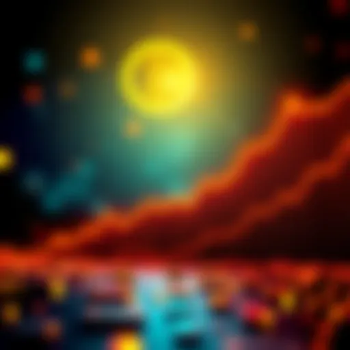 Graph showing projected growth of Bitcoin returns over the next 20 years with a rising trendline.