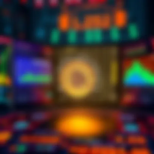 An interactive tool displaying Bitcoin hashing concepts with vibrant graphics and diagrams to help users understand transactions.