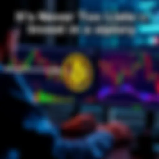 A person examining Bitcoin charts on a computer, symbolizing current investment opportunities in cryptocurrency