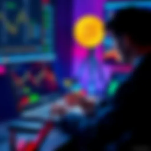 A person analyzing Bitcoin prices on a laptop while calculating weekly investments