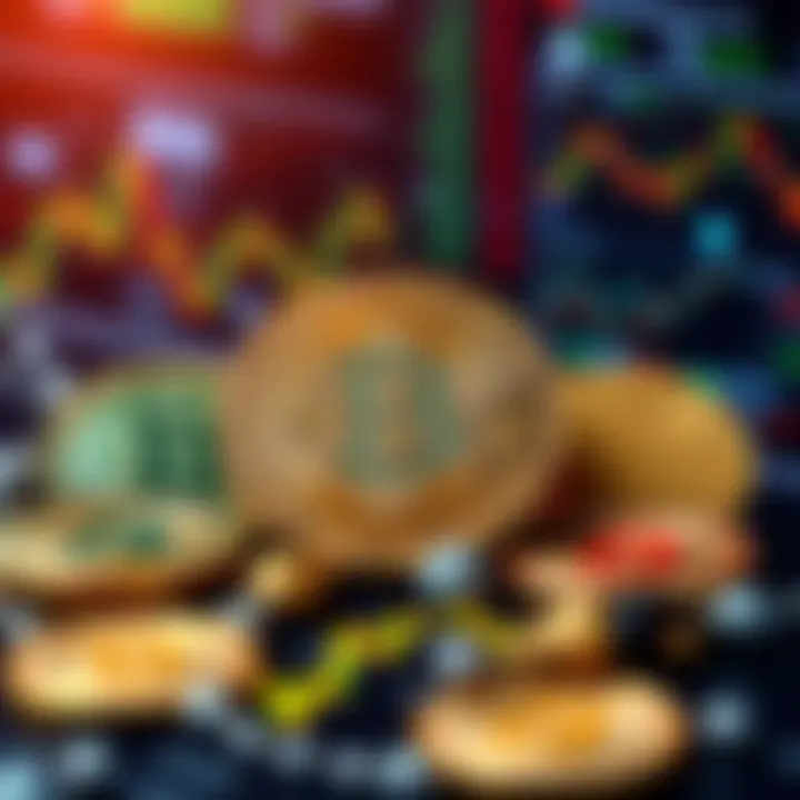 A graphic showing Bitcoin symbol alongside symbols of rare earth metals and tech stocks, representing the shift in investment trends.