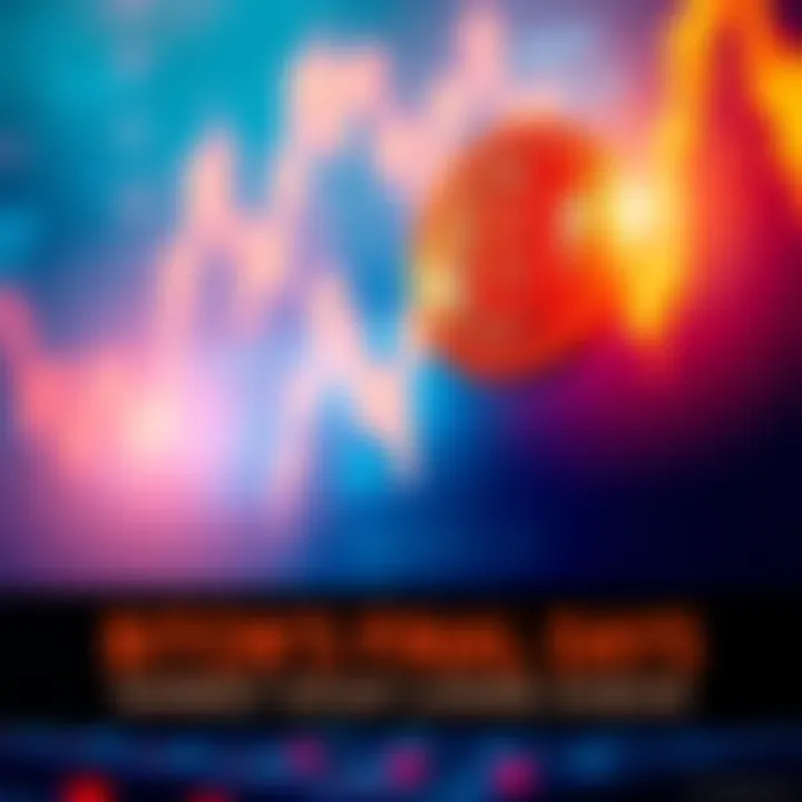 A visual representation of a Bitcoin symbol trending downward with falling market charts in the background