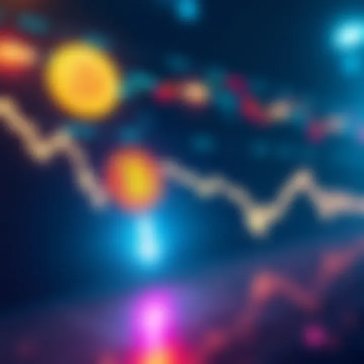 Graph showing a decline in Bitcoin price following a small sale, with a visual representation of a Bitcoin symbol and a downward arrow.
