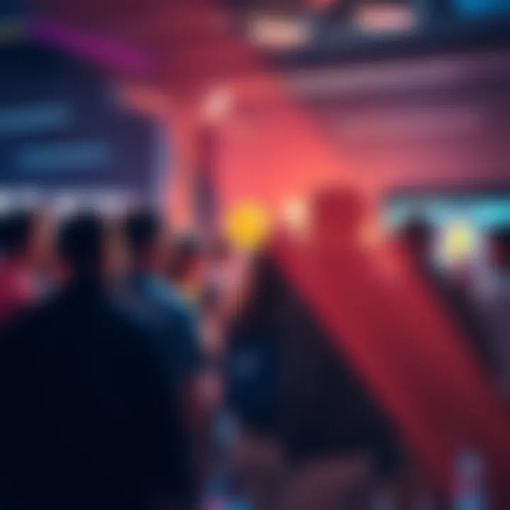 A group of people engaging in discussion at a bitcoin meetup, sharing ideas and networking.