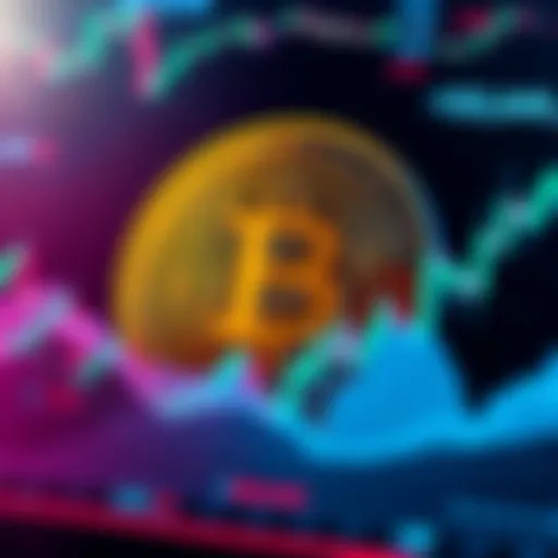 A digital representation of 20 million bitcoins surrounded by a fluctuating market graph, illustrating the impact on the cryptocurrency market and investor sentiment.