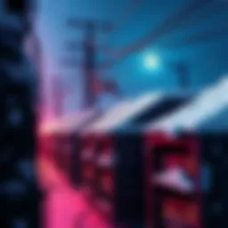 Snow-covered Bitcoin mining rigs affected by power outages and harsh weather conditions