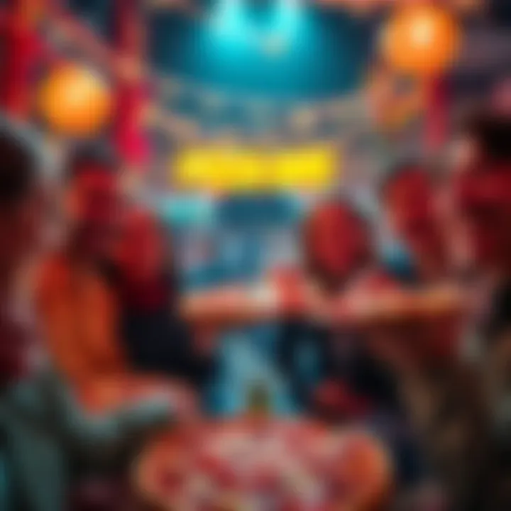 A group of people enjoying pizza and celebrating Bitcoin Pizza Day with festive decorations and smiles