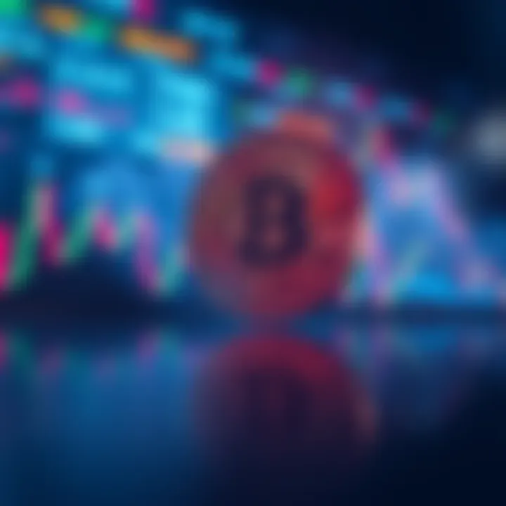 A visual representation of Bitcoin's price movements, showing a downward trend toward $65,000 with market indicators related to the FOMC meeting.