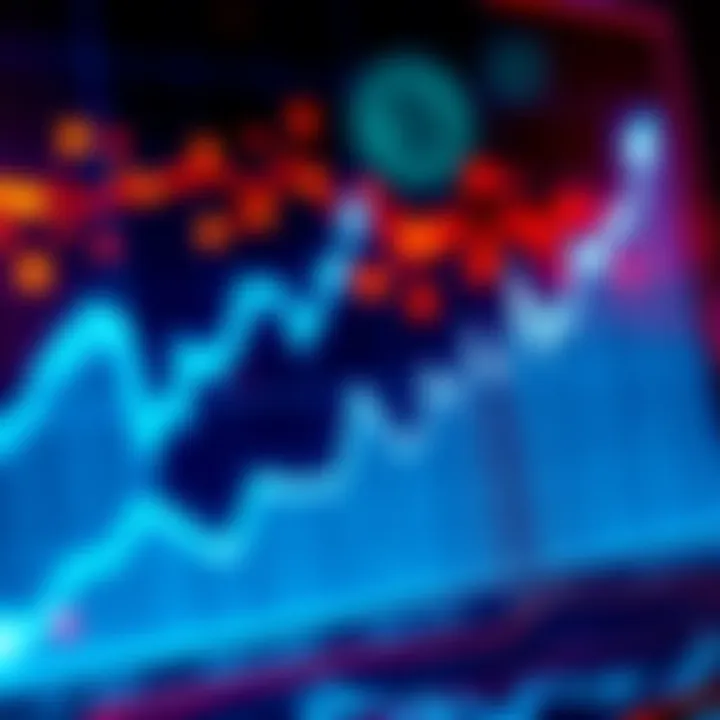 A visual representation of Bitcoin prices rising sharply, illustrating predicted growth