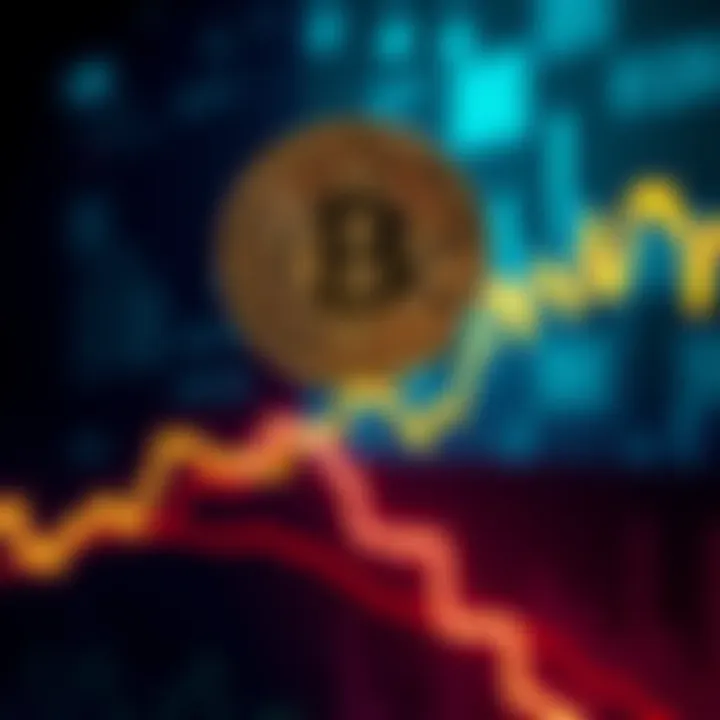 Bitcoin Price Concerns A visual representation of Bitcoin with a downward trend on a graph, symbolizing potential price drop to 30K by 2026.