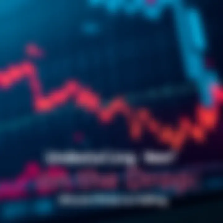 Visual representation of Bitcoin prices falling on a graph