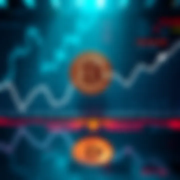 Bitcoin price chart showing decline A chart displaying Bitcoin's drop to $86,000 with downward trend arrows