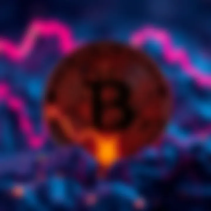 Bitcoin logo with a downward arrow representing the recent price drop below $88K