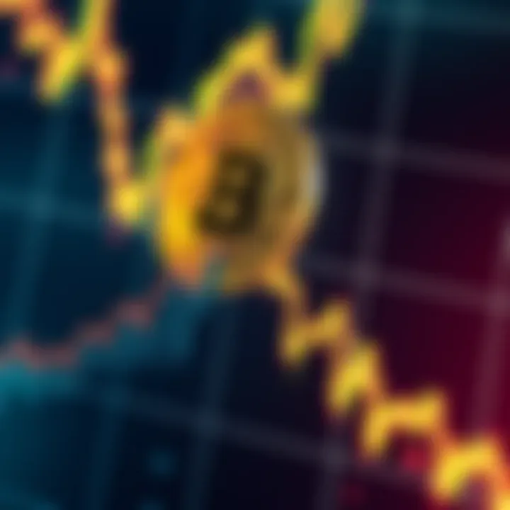 A graph showing Bitcoin prices with notable dips, symbolizing market volatility and uncertainty.