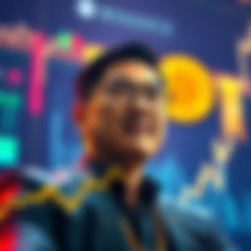 Former Binance CEO CZ making a bold prediction about Bitcoin hitting $1 million, with a graph showing the price rise.