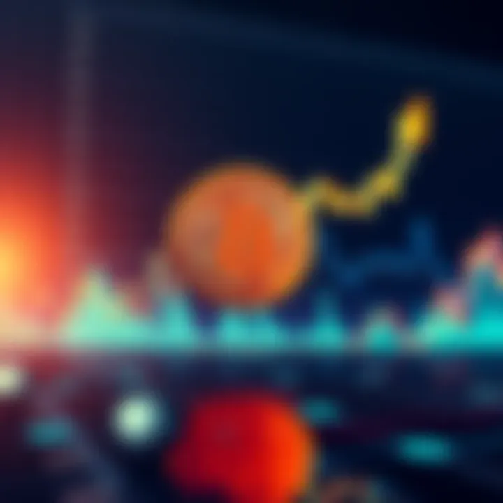 Bitcoin Price Prediction Chart A chart showing Bitcoin's price trends with an upward momentum leading to the halving event.