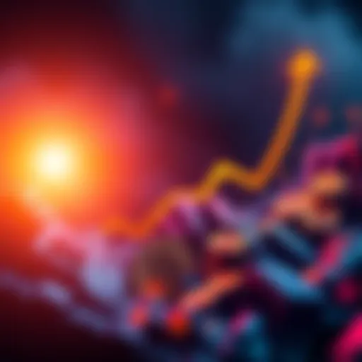 A graphic representation showing Bitcoin reaching new price highs as institutional investors increase interest, with a rising arrow symbolizing growth.