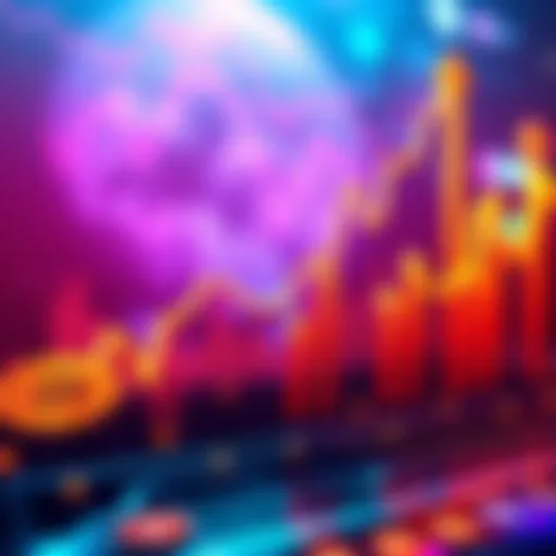 A dynamic graphic showing a rising Bitcoin price chart with vibrant colors and upward arrow symbols, reflecting growing investor interest.