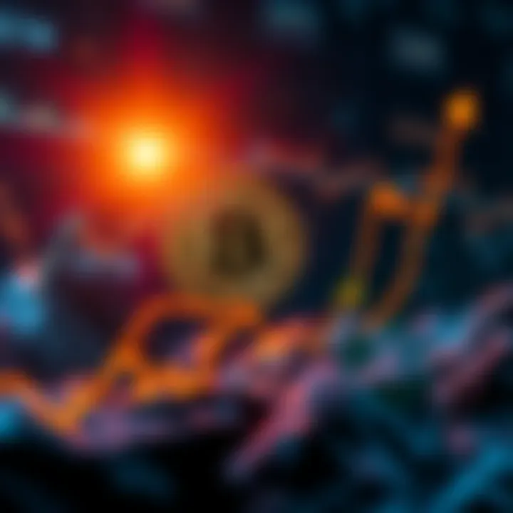 A rising graph representing Bitcoin's value increase following major economic events.