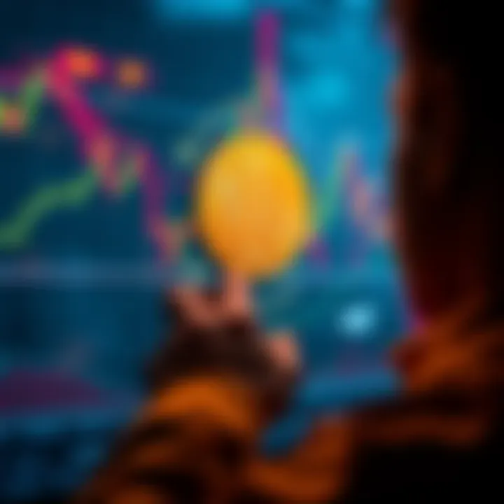 A person looking at a Bitcoin chart, contemplating past investment decisions.