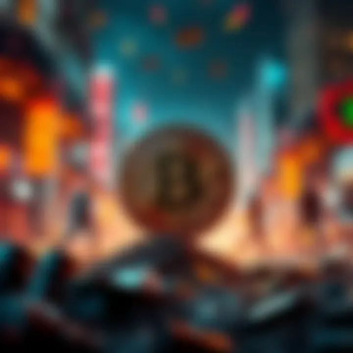 Bitcoin symbol stands strong amidst global chaos and market uncertainties
