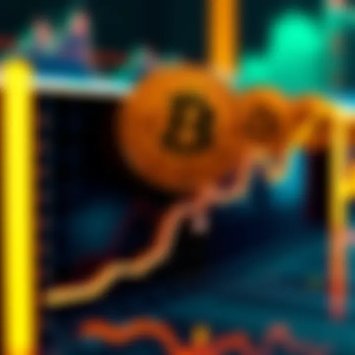 A downward trend graph showing Bitcoin search interest over five years, with a visible low point.