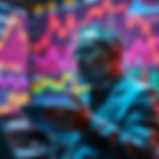 An expert assessing digital security measures for Bitcoin against quantum threats, with charts and data in the background.