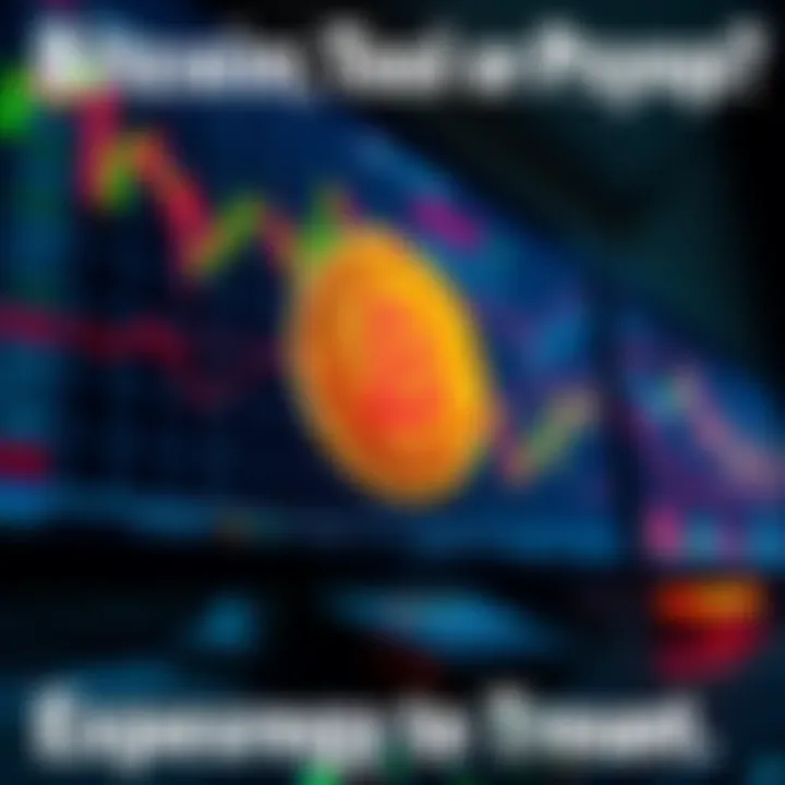 A close-up of a computer screen displaying the Bitcoin symbol with financial charts in the background, representing its role in personal finance and banking.